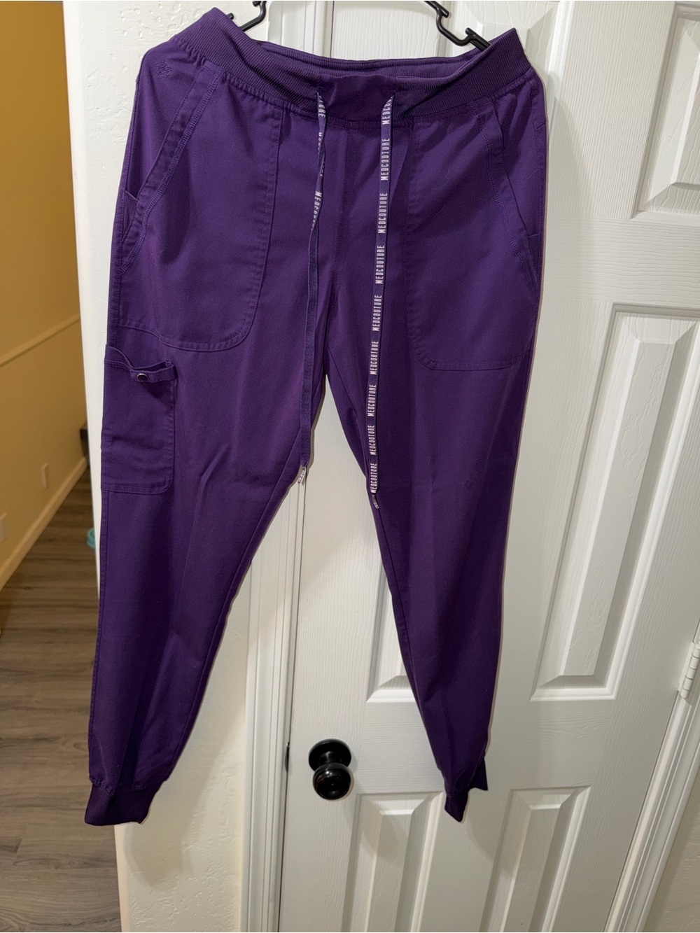 Med Couture Deep Purple Utility Joggers with Drawstring
